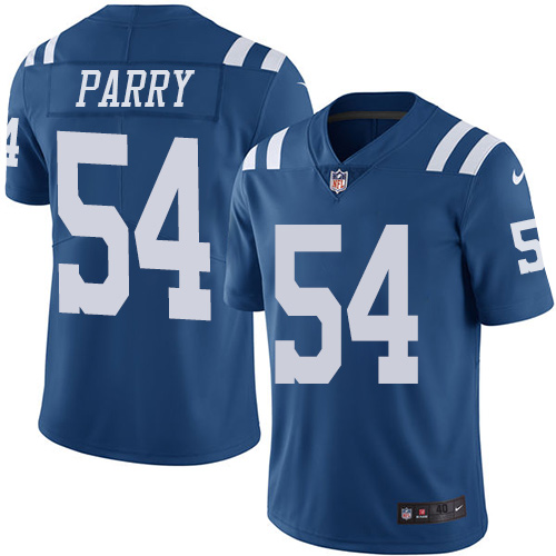 Men's Elite David Parry Nike Jersey Royal Blue - #54 Rush NFL Indianapolis Colts